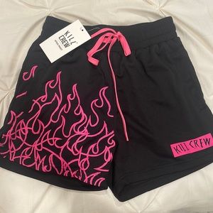 Kill Crew hot pink Muay Thai shorts